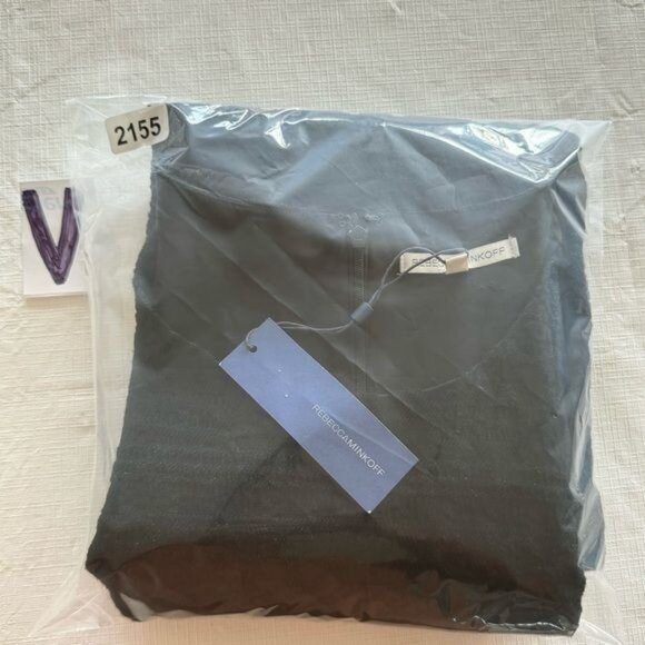 Rebecca Minkoff Jackson sheath dress black geometric textured metallic size 10 - Picture 9 of 10